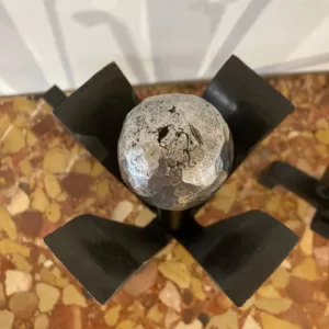 Stylish Pair of Mid-Century Modern Andirons or Firebogs