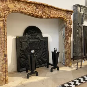 Stylish Pair of Mid-Century Modern Andirons or Firebogs