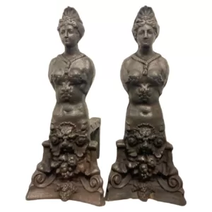 Set of Decorative Mermaid Andirons
