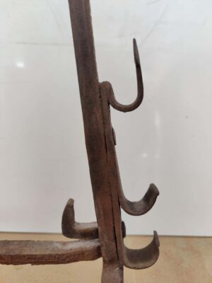 Beautiful Tough Wrought Iron Andirons or Fire Dogs