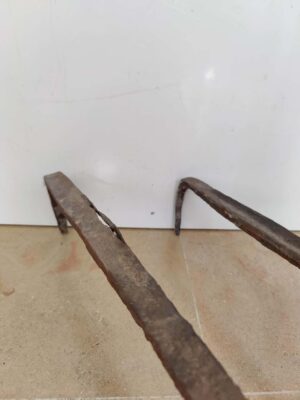 Beautiful Tough Wrought Iron Andirons or Fire Dogs
