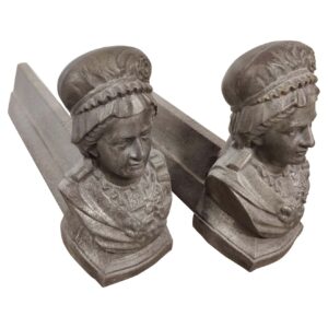 Andirons / Fire Dogs, Older Ladies with a Hat