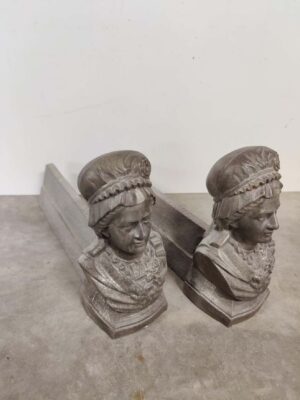 Andirons / Fire Dogs, Older Ladies with a Hat