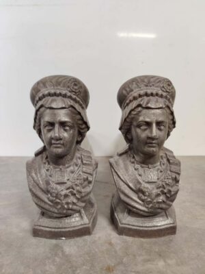 Andirons / Fire Dogs, Older Ladies with a Hat