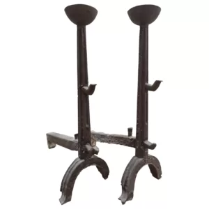 Antique Tall Andirons / Fire Dogs