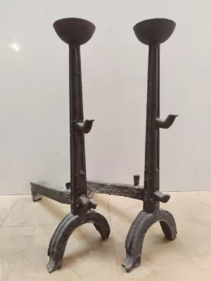 Antique Tall Andirons / Fire Dogs
