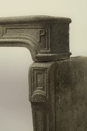 Antieke Franse Lavastenen Schouw