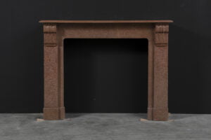 Antieke Rood Marmeren Schouw