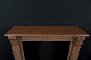 Antieke Rood Marmeren Schouw