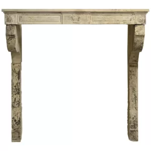 Hoge Antieke Kalkstenen Schouw, Louis XVI Stijl