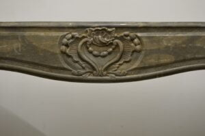 Antieke Franse Kalkstenen Schouw