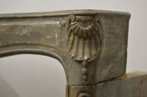 Antieke Franse Kalkstenen Schouw