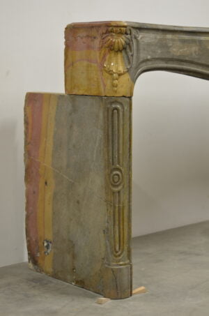 Antieke Franse Kalkstenen Schouw