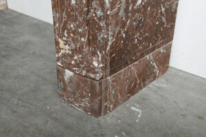 Antieke Rood marmeren Louis XV Schouw