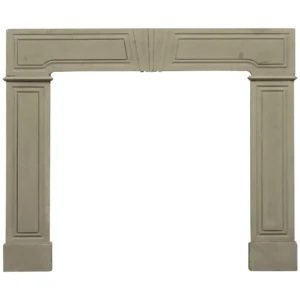 Antieke Engelse Kalkstenen Schouw