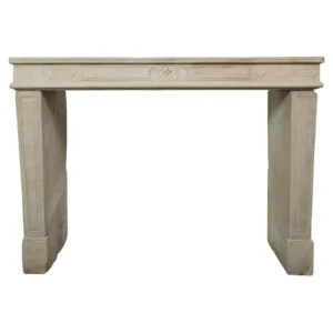 19e-Eeuwse Franse Louis XVI Kalkstenen Schouw