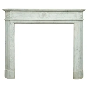 Delicate Franse Louis XVI “Demi Lune” Schouw in Marmer