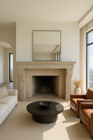 Robuuste Kalkstenen Schouw