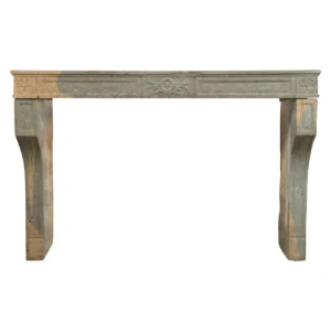 Antieke Kalkstenen Louis XVI Schouw