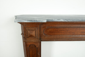 Houten Paneelschouw met Marmeren Dekblad