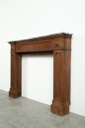 Houten Paneelschouw met Marmeren Dekblad