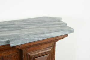 Houten Paneelschouw met Marmeren Dekblad