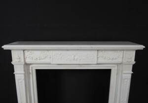 Neoclassicistische Wit Marmeren Schouw