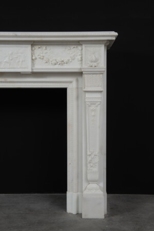 Neoclassicistische Wit Marmeren Schouw