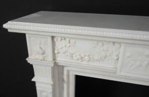 Neoclassicistische Wit Marmeren Schouw