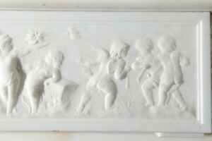 Neoclassicistische Wit Marmeren Schouw