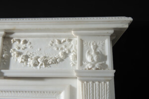 Neoclassicistische Wit Marmeren Schouw