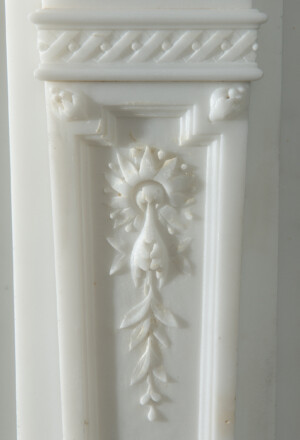 Neoclassicistische Wit Marmeren Schouw