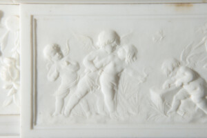 Neoclassicistische Wit Marmeren Schouw