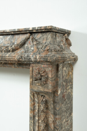 Imposante Marmeren Louis XVI Schouw