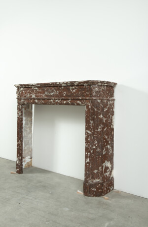 Rood Marmeren Demi-Lune Schouw