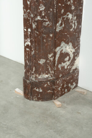 Rood Marmeren Demi-Lune Schouw