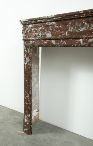 Rood Marmeren Demi-Lune Schouw