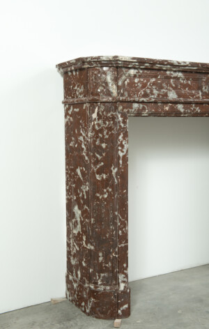 Rood Marmeren Demi-Lune Schouw