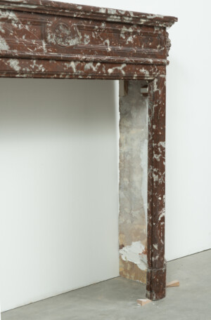 Rood Marmeren Demi-Lune Schouw