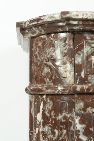 Rood Marmeren Demi-Lune Schouw