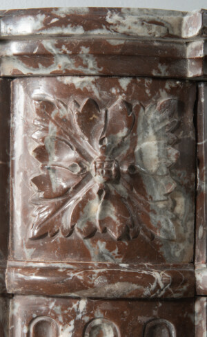 Rood Marmeren Demi-Lune Schouw