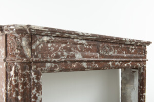 Rood Marmeren Demi-Lune Schouw