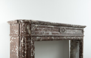 Rood Marmeren Demi-Lune Schouw