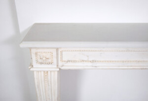 Set Wit Marmeren 18e-eeuwse Louis XVI Schouwen