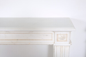 Set Wit Marmeren 18e-eeuwse Louis XVI Schouwen