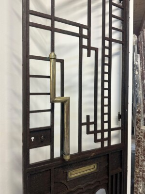 Smeedijzeren Franse Art Deco Deur