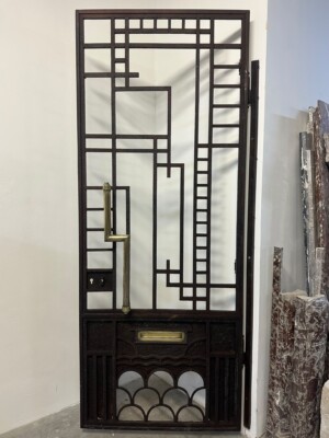 Smeedijzeren Franse Art Deco Deur